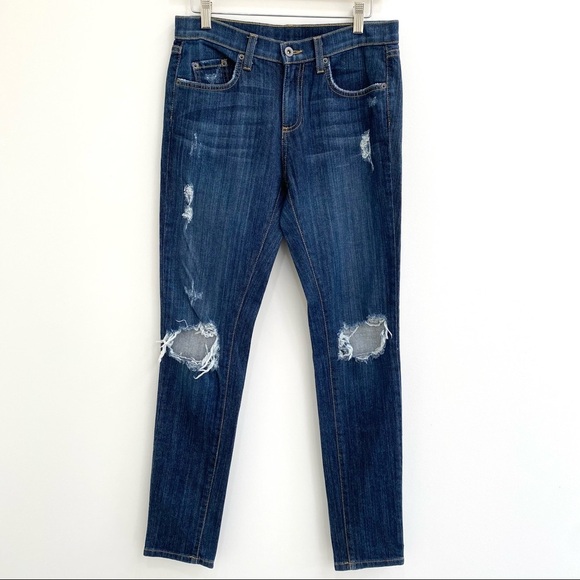 Carmar blown out knees medium wash skinny jeans size 27 - Picture 1 of 6